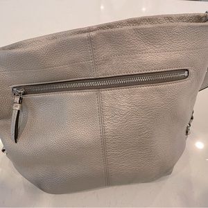 Metallic silver Coach bag